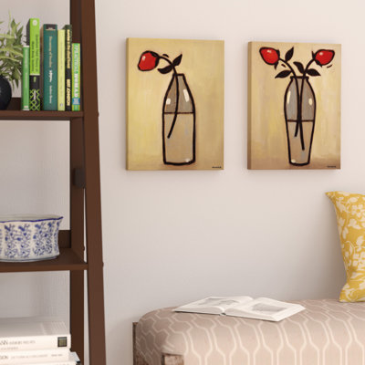 " Minimalist Rose I/II " by Norman Wyatt Jr. 2 - Pieces