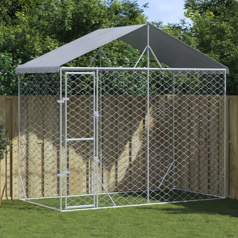 Retta 250cm H Metal Yard Kennel, 2.5m H x 1.5m W x 3m D
