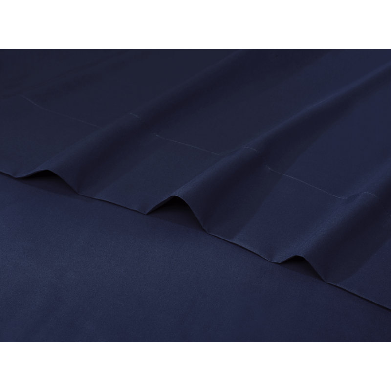 Videri Home Super Soft Sheet Set, Navy, King Sheet Set + Fitted Sheet + 2 Pillowcases