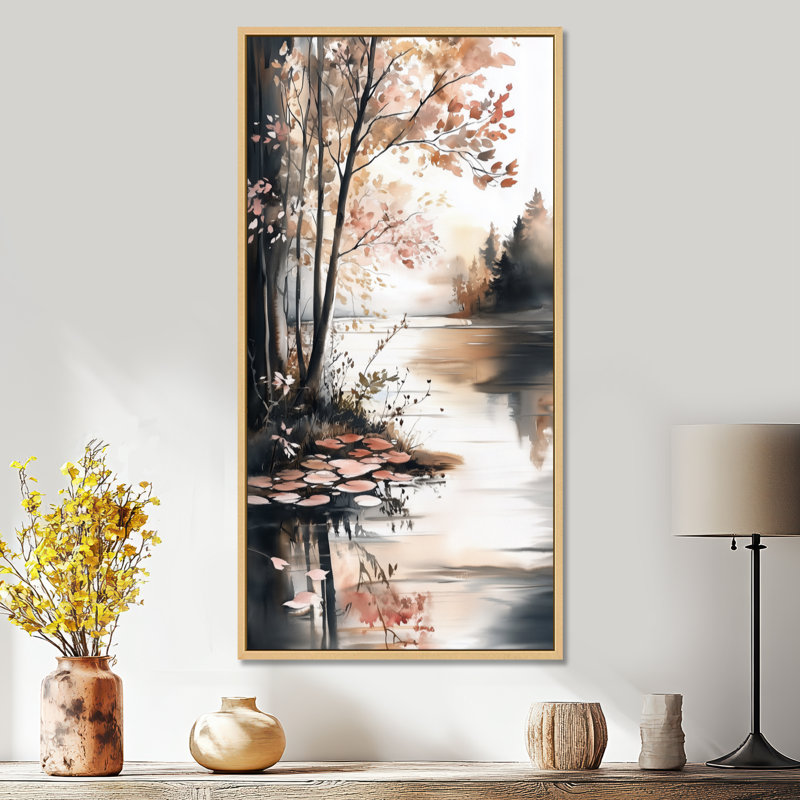 Impression sur toile, art mural, H 40 po x l 20 po, Cadre naturel flottant