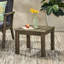 Grey Wood Side Table - Open Slat, 19.6In X 15In , 19.6"W 19.6"D 15.05"H