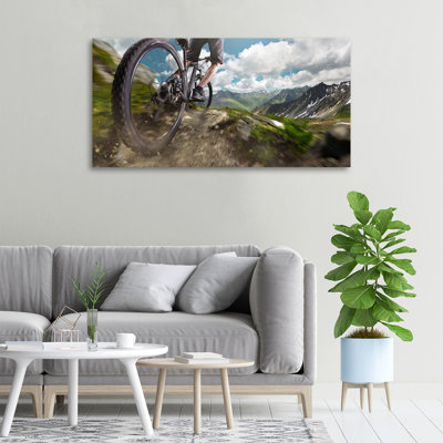 Mountain Biking - No Frame Print on Canvas