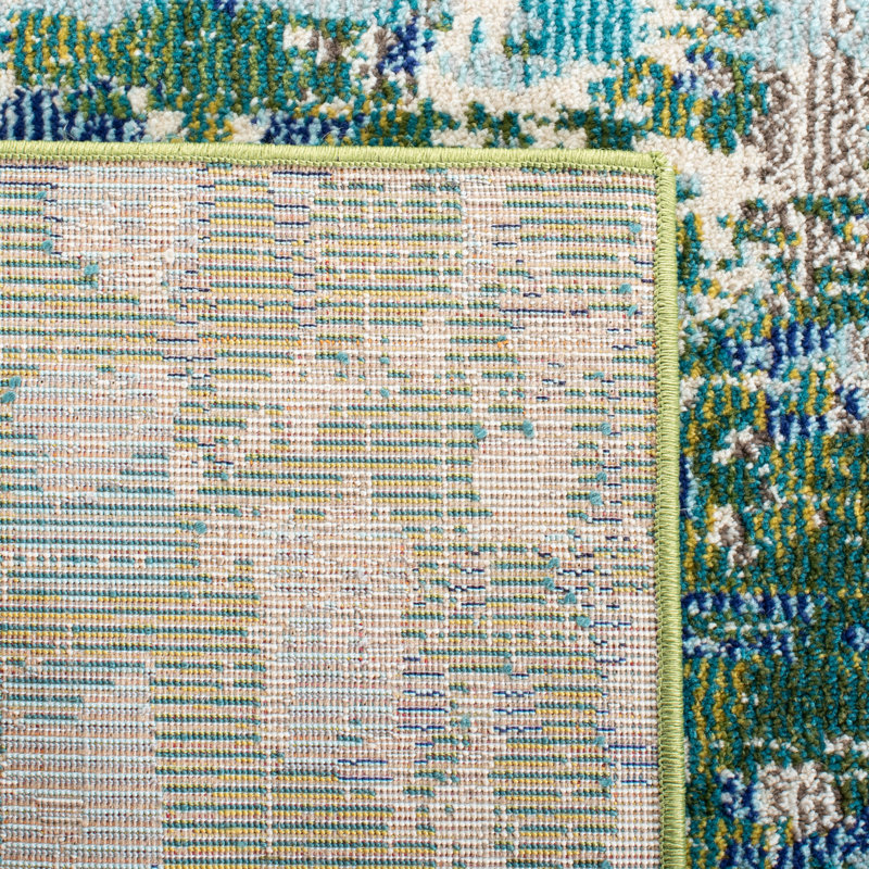 Annalyce Rug In Green & Blue, Rectangle 160 x 229 cm