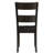 2Pcs Distressed Walnut Back Chairs - Rectangular Transitional Dining Room Chairs, Solid , Rustic Warm Finish, Sleek Tapered Legs Rectangular, Transitional, Wood,