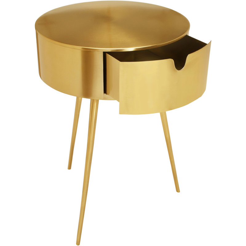 Bali 1 Drawer Nightstand, Gold