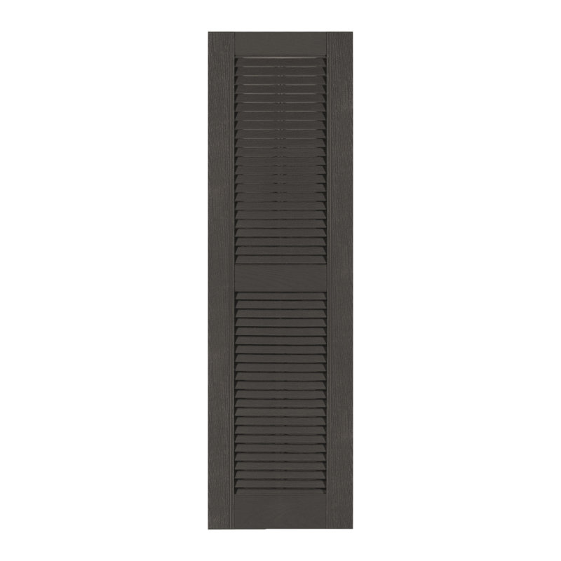 Custom Louvred Shutter with Straight Top, Chocolate Chip, 36", 16.25"