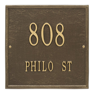 2-Line Wall Address Plaque