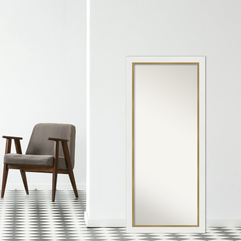 Miroir pleine grandeur sol Chiesa, Or blanc Eva, 65,25 po x 29,25 po