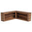 24 bancs de rangement pour chaussures de coin 24 paires, étagère à chaussures ouverte en forme de L en bois, range-chaussures modulaire 2 pièces pour hall d'entrée moderne