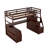 Twin Loft Bed with 7 Drawers, 2 Shelves and Desk - Sturdy Pine Wood Frame, No Box Spring Needed