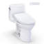 TOTO® WASHLET+® UltraMax® II One-Piece Elongated 1.28 GPF Toilet and WASHLET+® S5 Bidet Seat, Cotton White - MW6043446CEFG#01
