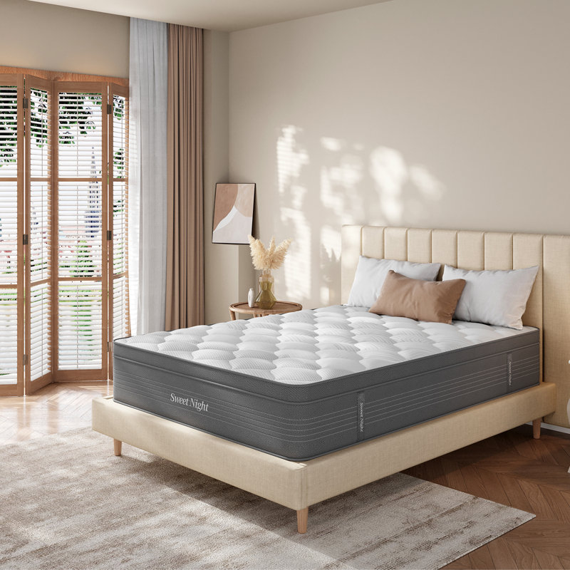 Sweetnight 14" Medium Hybrid Mattresses, Gel Memory Foam, CertiPUR-US, OEKO-TEX Certified, 14", Queen