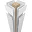 Craftsman Classic Herringbone Modern Square Non-Tapered with Mission Capital & Mission Base Fr colonne-70786361