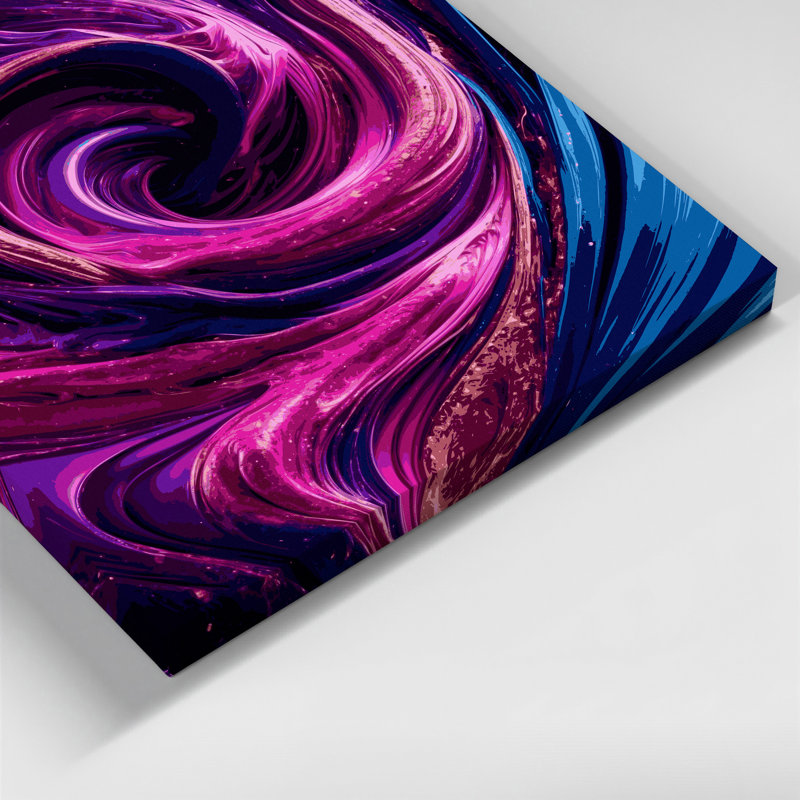 Abstrait art fluide sur toile mauve 39, H 8 po x l 8 po