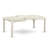 5 Piece Dining Set Includes a Rectangle Kitchen Table with Butterfly Leaf and 4 Dark Shitake Linen Fabric Upholstered Chairs, Linen White-77487607-77487608-25805896