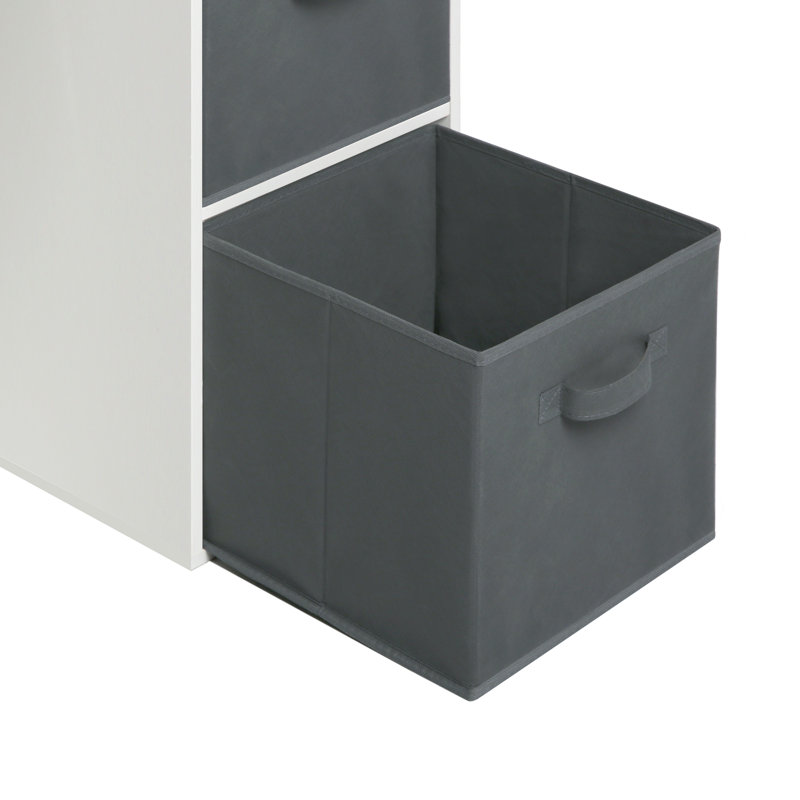Jane 4 Box Bookcase with 4 baskets