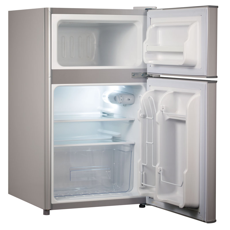BCRK Series Black + Decker 3.1 cu. ft. Freestanding Mini Fridge with Freezer, Grey