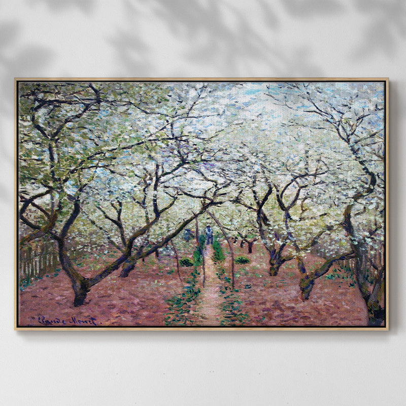 Orchard in Bloom, 1879, reproduction sur toile, H 41 po x l 27 po x P 2 po, Brun