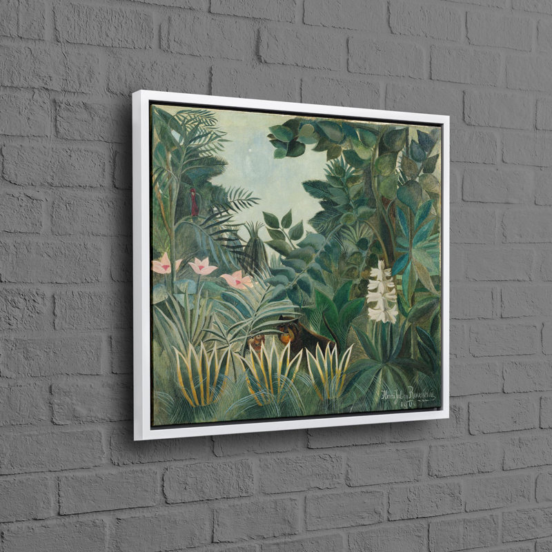 Print on Canvas, White, Framed Print without Mat, 70 cm H x 70 cm W