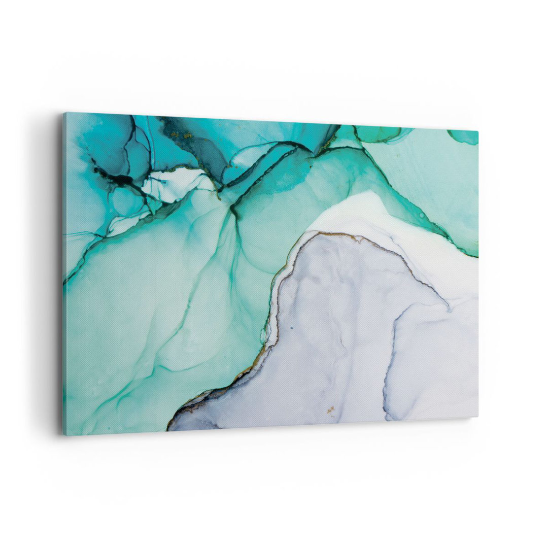 Leinwandbild Abstraction Marble Turquoise