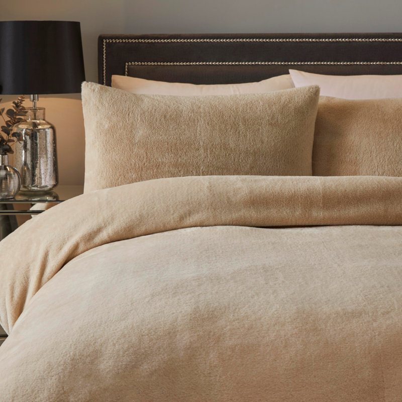  Polyester Duvet Set, Kingsize - 2 Standard Pillowcases, Natural