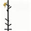 Rubberwood Freestanding 9 - Hook Coat Rack