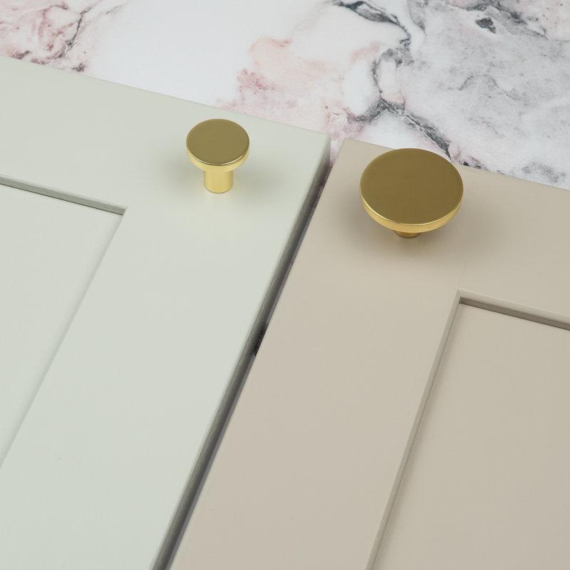 Polished Brass Disc Knobs, 41mm Knob