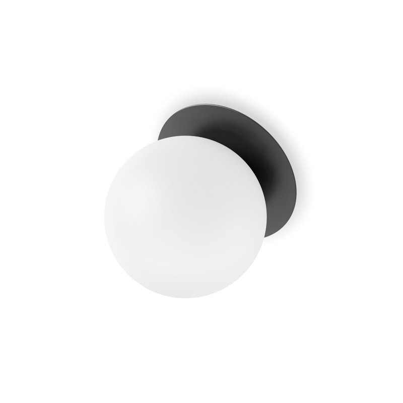 Pulsar 1 - Light Flush Mounted Sconce, Black Gunmetal, 7.75" H x 7.75" W x 8.5" D