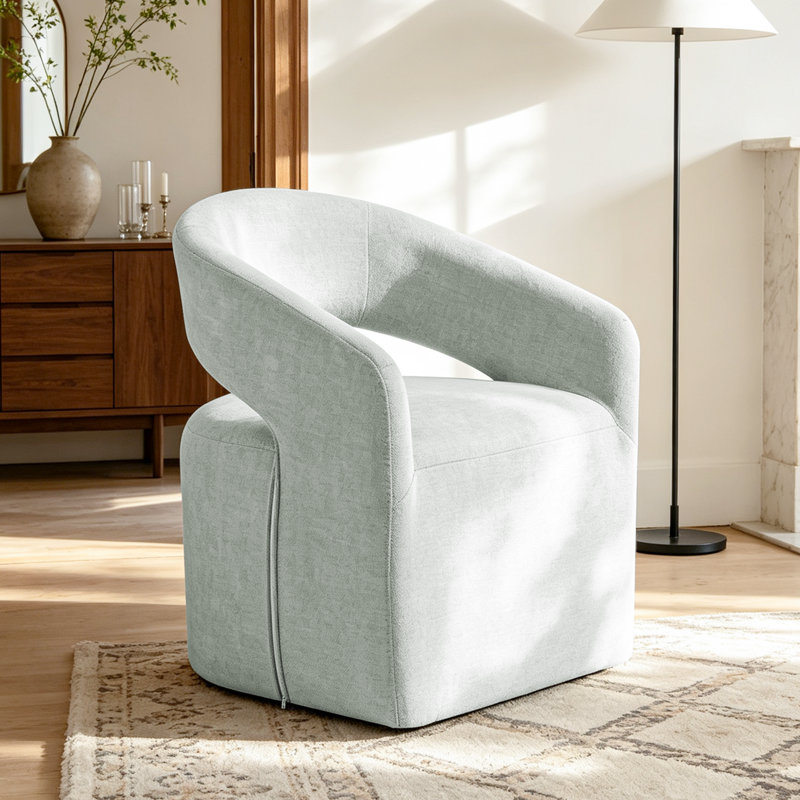 Fauteuil Chenille, Bleu glacier