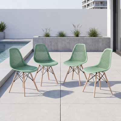 Ensemble de 4 chaises en polypropylène Atlas Peak