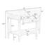 Table d'entrée en demi-lune rustique avec console et rangement pour couloirs étroits-420276195
