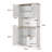 Kitchen Pantry Cabinet with Microwave Stand-158430246