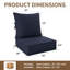 Coussins de chaise d'extérieur 24 po x 24 po x 6,5 po-524620561