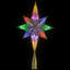 Décoration pour sommet de sapin en forme d'étoile à DEL à paillettes DEL - 14,5 po - doré - multi lumières