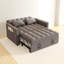 Velvet Convertible Sleeper Sofa with Reclining Back & Storage Pockets,Space-Saving Love Seat-1714705295
