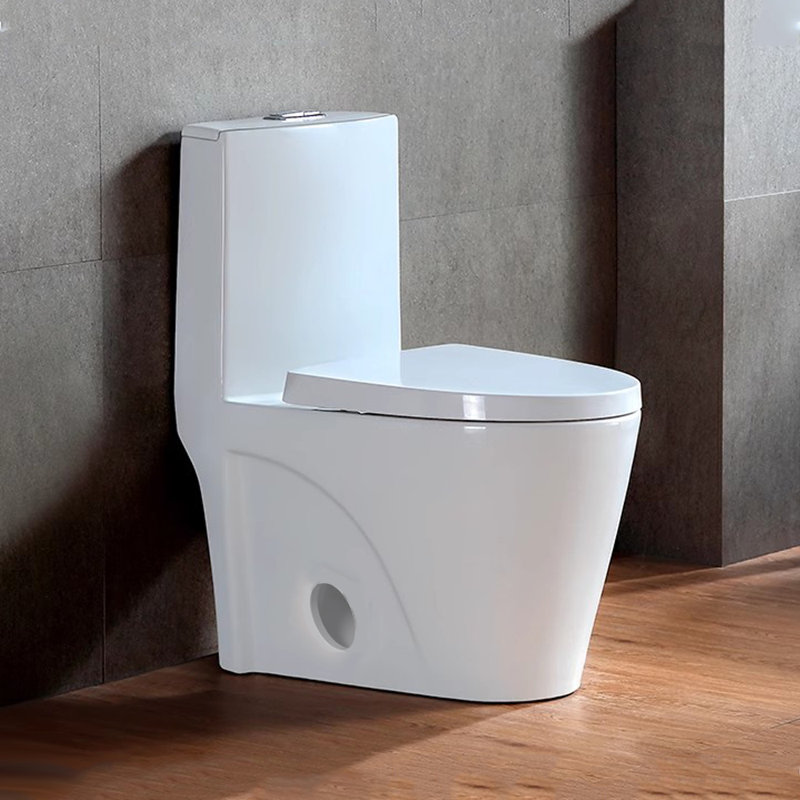 Toilette allongée une pièce à double chasse d'eau Vortex