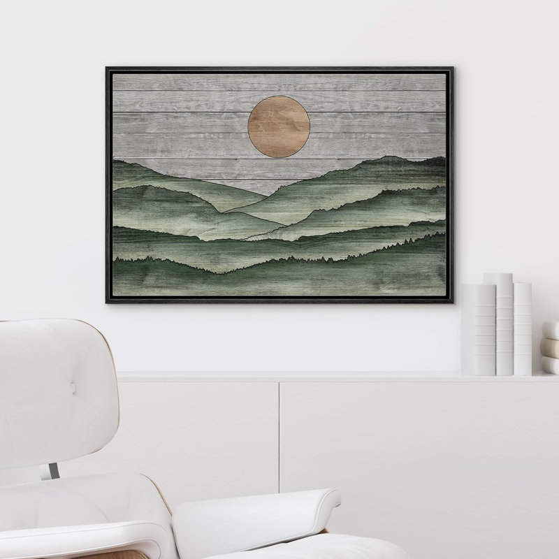 Reproduction d'art sur toile Western, H 16 po x l 24 po x P 1,5 po, Cadre flottant noir