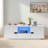 Modern High Glossy Rectangle Coffee Table With 2 Cabinets, One Drawer, 16 Colour Led Lights And An Open Shelf-573594052