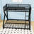 Metal Bunk Bed with Ladder and Guardrails-1614602852