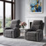 Fauteuil inclinable en velours Brunell