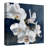 " Orchid on Navy " Graphic Art Print