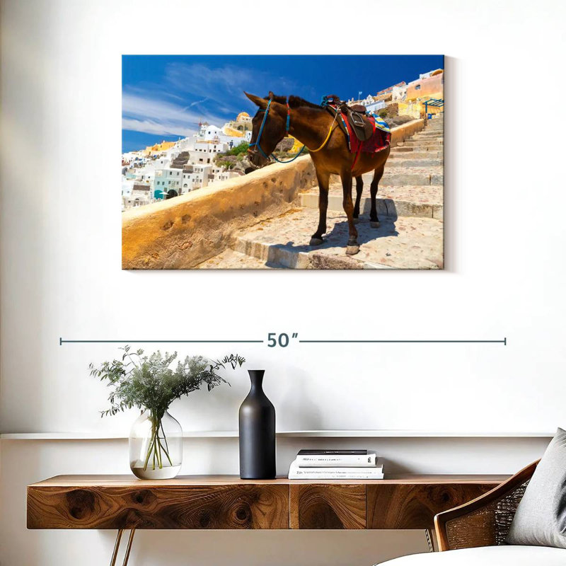 «Brampt Donkey» à Santorin, H 24 po x l 36 po