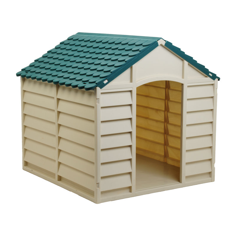 Niche pour chien Augie, H 32,3 po x l 33,1 po x P 33,8 po, Beige et vert