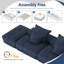 Canapé modulaire Boneless 4 pièces avec 2 repose-pieds, 2 sièges et 4 coussins-1605643118