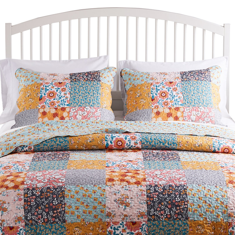 Greenland Home Fasions Carlie Calico Patches King Sham, 20x36, King