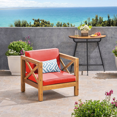 Fauteuil de repos en bois de style moderne du milieu du siècle avec revêtement en tissu d'ameublement, 78,5 cm x 68,5 cm, 19,2 kg