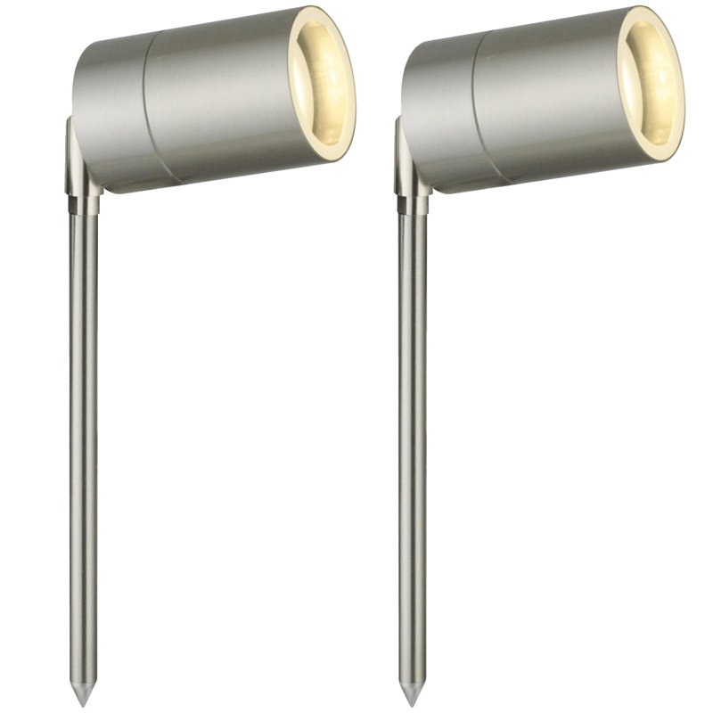 Cola Hardwired / Plug-in Metal Spotlight, Brushed Stainless Steel