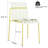 4 - Pack Color Block Striped Chairs With Metal And Waterproof Pp For Indoor/outdoor Balcony Areas, Cream White & Grain Yellow Heavy Duty Outdoor Patio ,