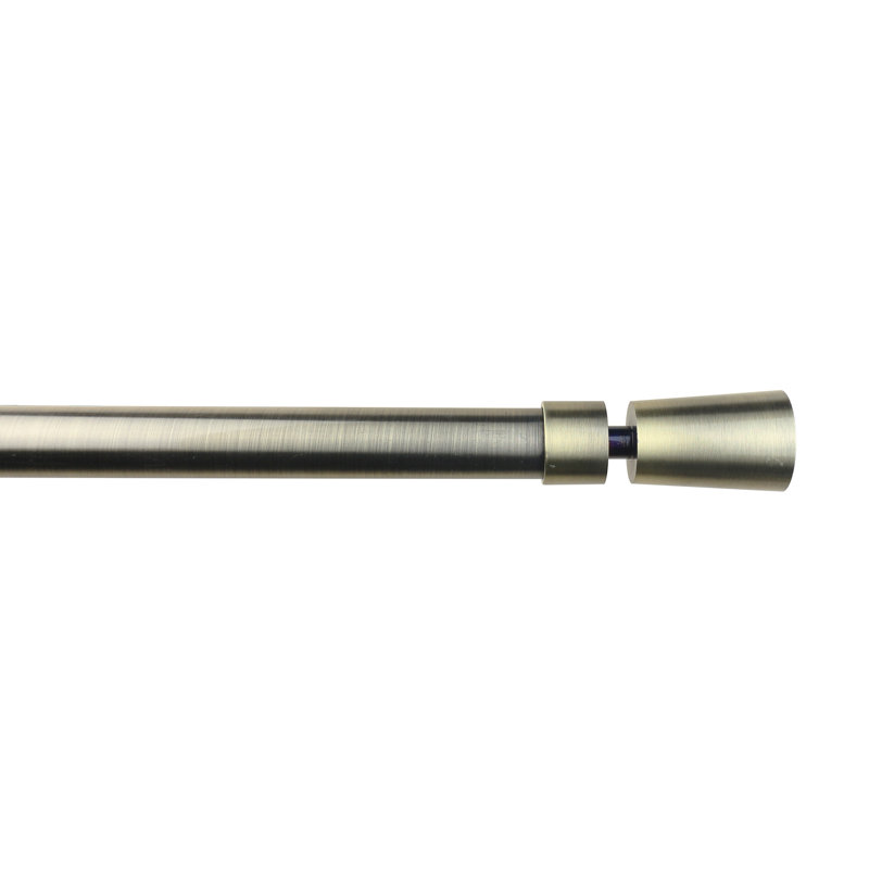 Tringle à rideaux simple Folwell Nagle, De 28 po à 48 po de largeur, Laiton antique