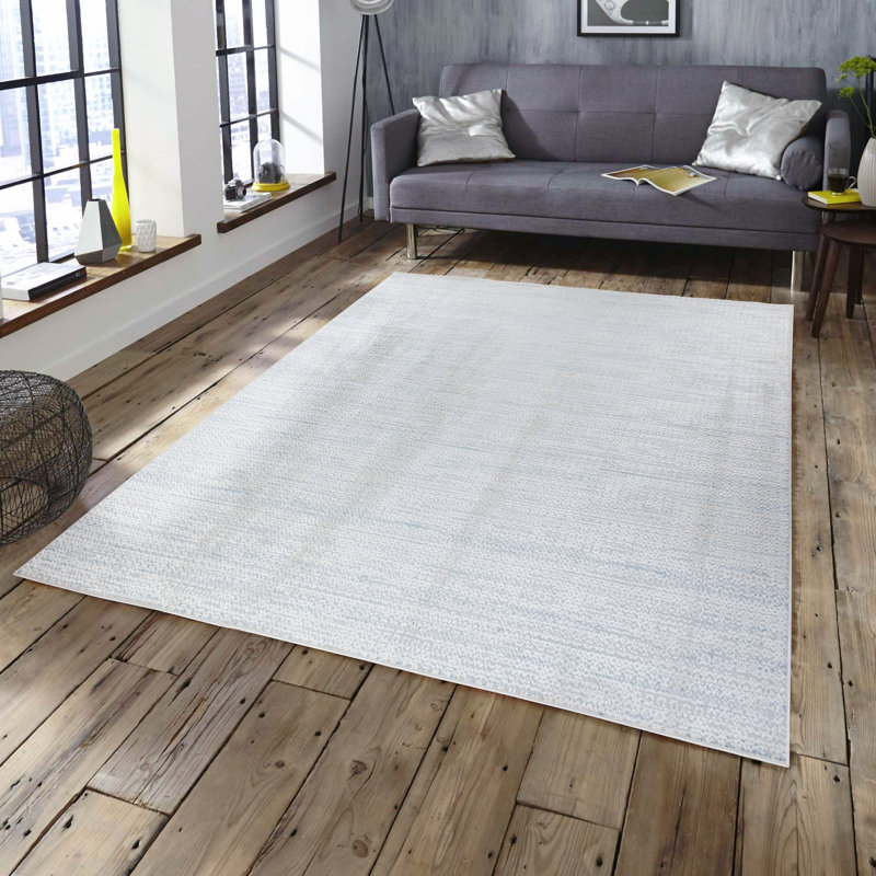 Tapis haute / basse Preston, Rectangle 12 pi x 15 pi 2 po, Bleu / ivoire / gris
